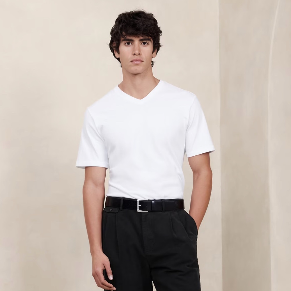 Banana Republic Mens White Tshirt